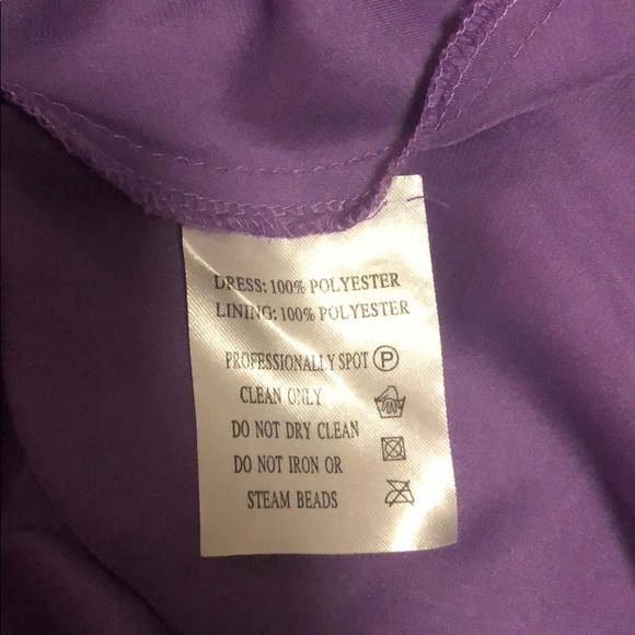 Beautiful flowy chiffon purple cocktail dress - Picture 4 of 4